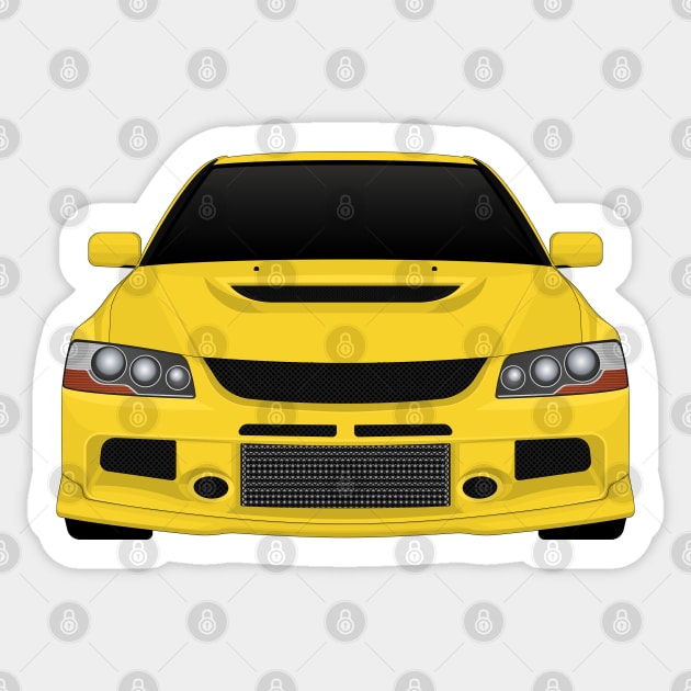 Evo IX Yellow Sticker by VENZ0LIC